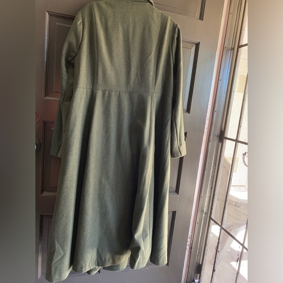 Torrid 1 - 14/16 Olive Green Military inspired Fit and Flare Coat NWT - Picture 6 of 8